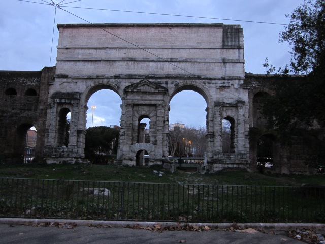 The inside of Porta Maggiore.
